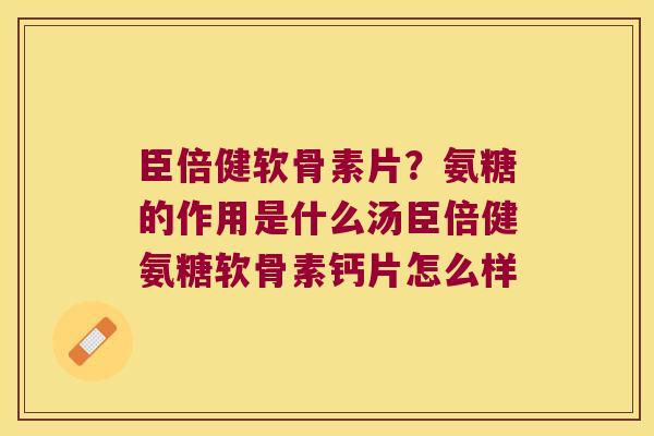 臣倍健软骨素片?氨糖的作用是什么汤臣倍健氨糖软骨素钙片怎么样 臣倍健软骨素片?氨糖的作用是什么汤臣倍健氨糖软骨素钙片怎么样