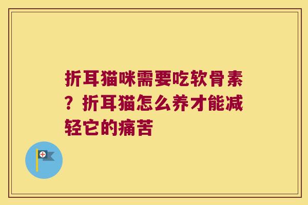 折耳猫咪需要吃软骨素?折耳猫怎么养才能减轻它的痛苦 折耳猫咪需要吃软骨素?折耳猫怎么养才能减轻它的痛苦