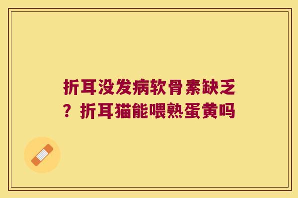 折耳没发软骨素缺乏?折耳猫能喂熟蛋黄吗 折耳没发软骨素缺乏?折耳猫能喂熟蛋黄吗