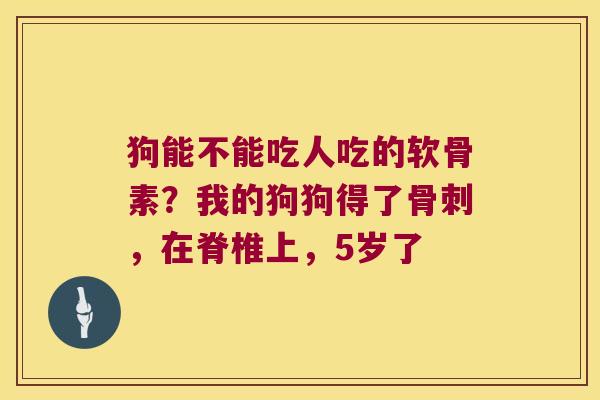 狗能不能吃人吃的软骨素？我的狗狗得了，在脊椎上，5岁了
