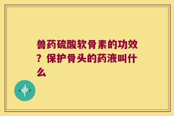 兽药硫酸软骨素的功效?保护骨头的药液叫什么 兽药硫酸软骨素的功效?保护骨头的药液叫什么