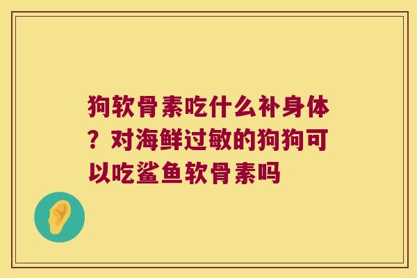 狗软骨素吃什么补身体?对海鲜的狗狗可以吃鲨鱼软骨素吗 狗软骨素吃什么补身体?对海鲜的狗狗可以吃鲨鱼软骨素吗