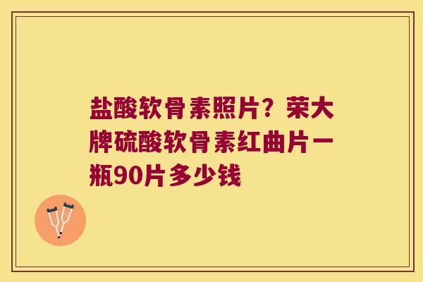 盐酸软骨素照片？荣大牌硫酸软骨素红曲片一瓶90片多少钱