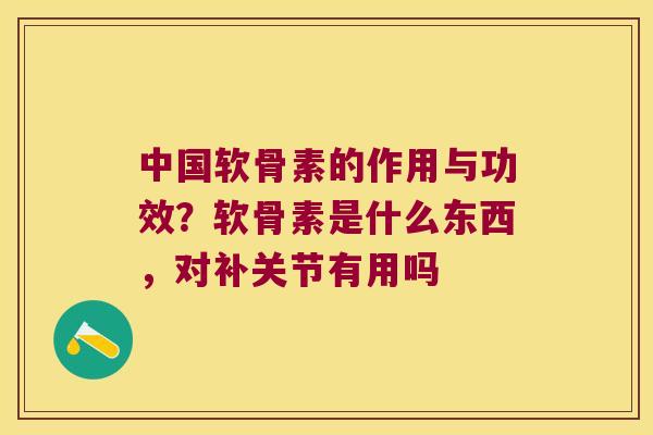 中国软骨素的作用与功效？软骨素是什么东西，对补关节有用吗