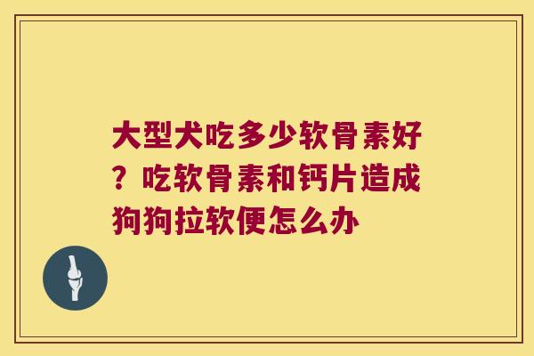 大型犬吃多少软骨素好？吃软骨素和钙片造成狗狗拉软便怎么办
