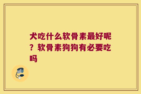 犬吃什么软骨素好呢?软骨素狗狗有必要吃吗 犬吃什么软骨素好呢?软骨素狗狗有必要吃吗