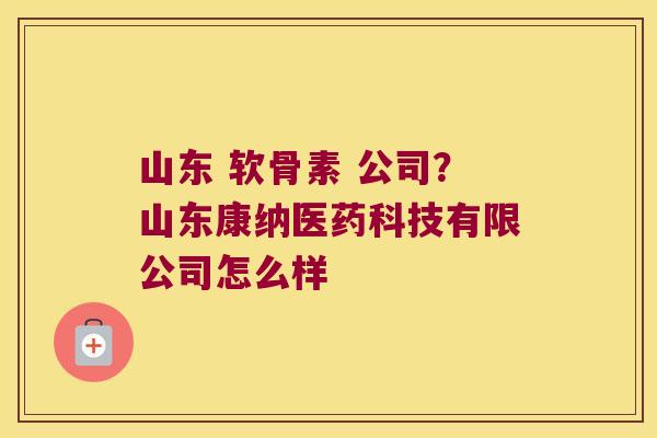山东 软骨素 公司？山东康纳医药科技有限公司怎么样