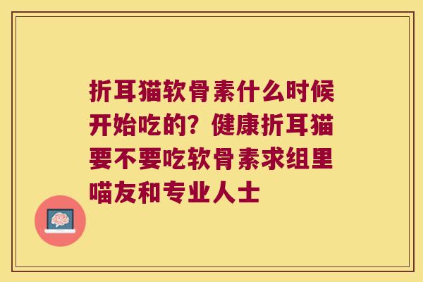 折耳猫软骨素什么时候开始吃的？健康折耳猫要不要吃软骨素求组里喵友和专业人士