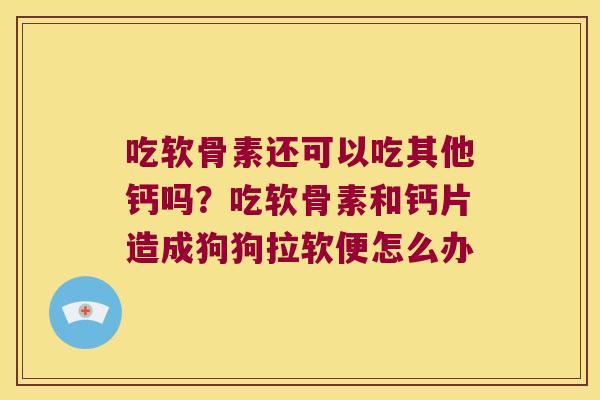 吃软骨素还可以吃其他钙吗?吃软骨素和钙片造成狗狗拉软便怎么办 吃软骨素还可以吃其他钙吗?吃软骨素和钙片造成狗狗拉软便怎么办