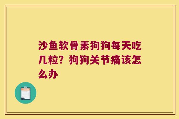 沙鱼软骨素狗狗每天吃几粒？狗狗关节痛该怎么办
