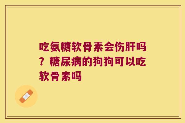 吃氨糖软骨素会伤吗？的狗狗可以吃软骨素吗