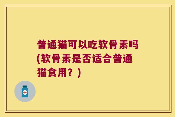 普通猫可以吃软骨素吗(软骨素是否适合普通猫食用?) 普通猫可以吃软骨素吗(软骨素是否适合普通猫食用?)
