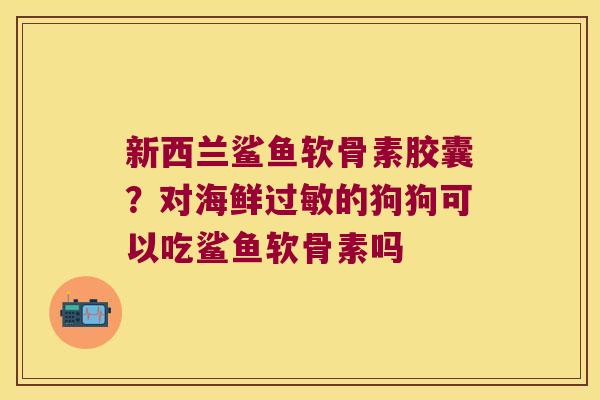 新西兰鲨鱼软骨素胶囊？对海鲜的狗狗可以吃鲨鱼软骨素吗