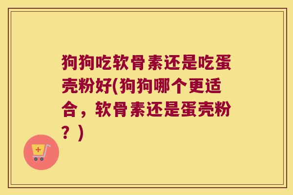 狗狗吃软骨素还是吃蛋壳粉好(狗狗哪个更适合，软骨素还是蛋壳粉？)