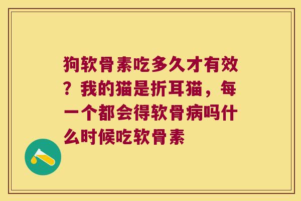 狗软骨素吃多久才有效？我的猫是折耳猫，每一个都会得软骨吗什么时候吃软骨素