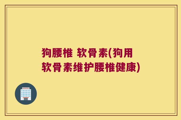 狗腰椎 软骨素(狗用软骨素维护腰椎健康) 狗腰椎 软骨素(狗用软骨素维护腰椎健康)