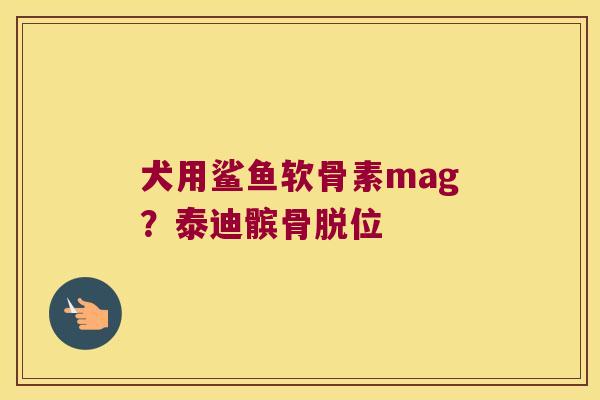 犬用鲨鱼软骨素mag?泰迪髌骨脱位 犬用鲨鱼软骨素mag?泰迪髌骨脱位
