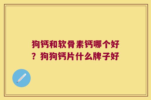 狗钙和软骨素钙哪个好？狗狗钙片什么牌子好