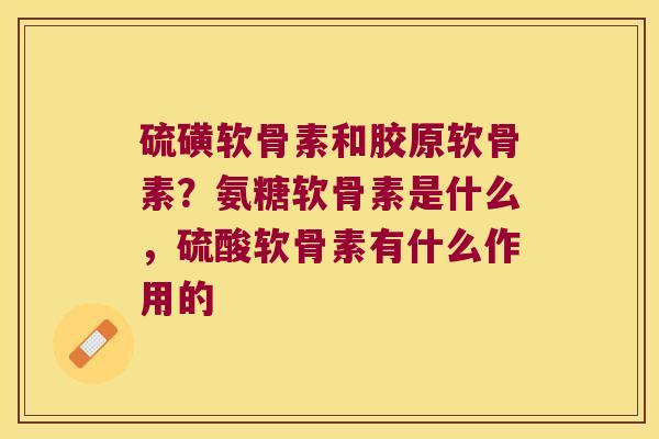 硫磺软骨素和胶原软骨素？氨糖软骨素是什么，硫酸软骨素有什么作用的
