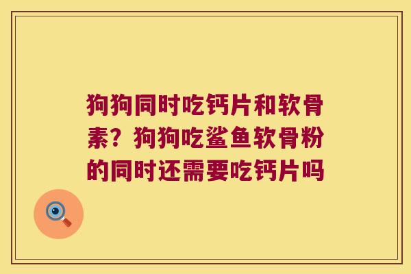 狗狗同时吃钙片和软骨素?狗狗吃鲨鱼软骨粉的同时还需要吃钙片吗 狗狗同时吃钙片和软骨素?狗狗吃鲨鱼软骨粉的同时还需要吃钙片吗