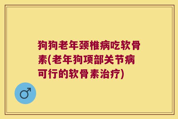 狗狗老年颈椎吃软骨素(老年狗项部关节可行的软骨素)