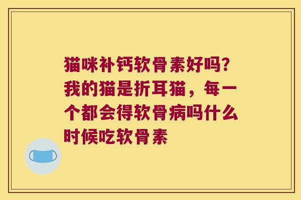 猫咪补钙软骨素好吗?我的猫是折耳猫,每一个都会得软骨吗什么时候吃软骨素 猫咪补钙软骨素好吗?我的猫是折耳猫,每一个都会得软骨吗什么时候吃软骨素