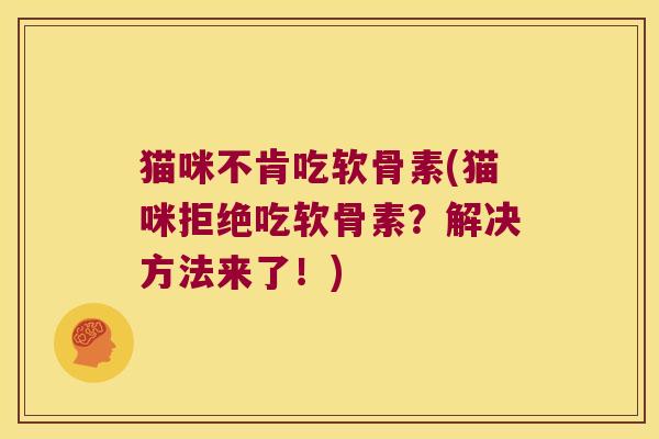 猫咪不肯吃软骨素(猫咪拒绝吃软骨素？解决方法来了！)