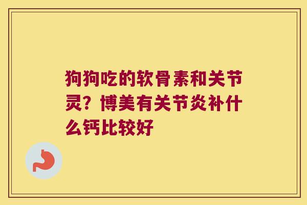狗狗吃的软骨素和关节灵？博美有补什么钙比较好