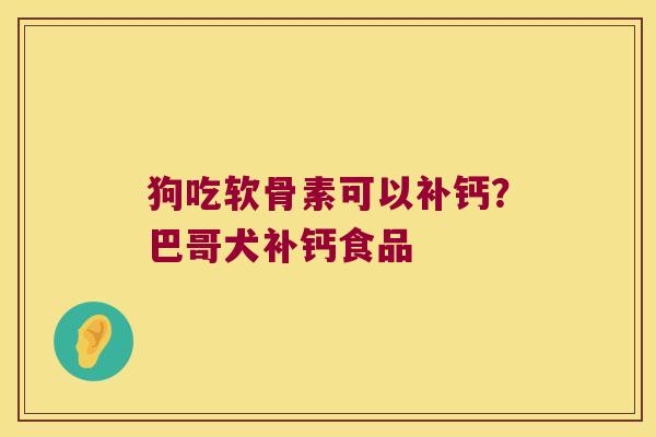 狗吃软骨素可以补钙?巴哥犬补钙食品 狗吃软骨素可以补钙?巴哥犬补钙食品