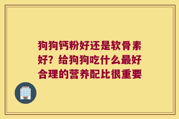 狗狗钙粉好还是软骨素好？给狗狗吃什么好合理的营养配比很重要