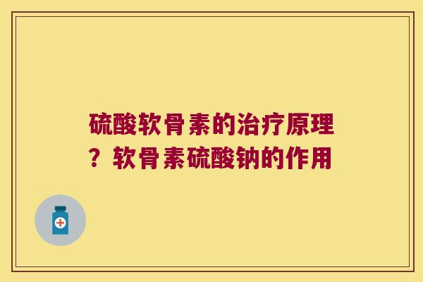 硫酸软骨素的原理？软骨素硫酸钠的作用