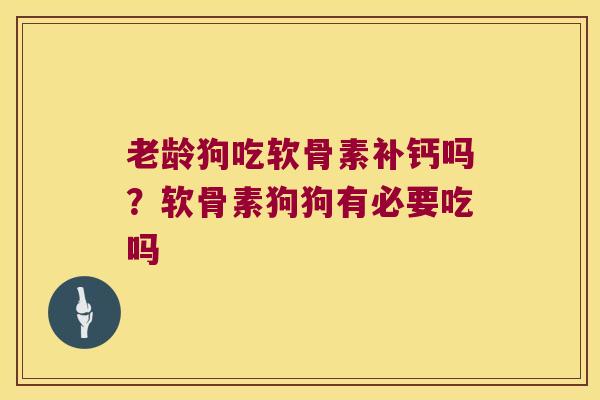 老龄狗吃软骨素补钙吗?软骨素狗狗有必要吃吗 老龄狗吃软骨素补钙吗?软骨素狗狗有必要吃吗