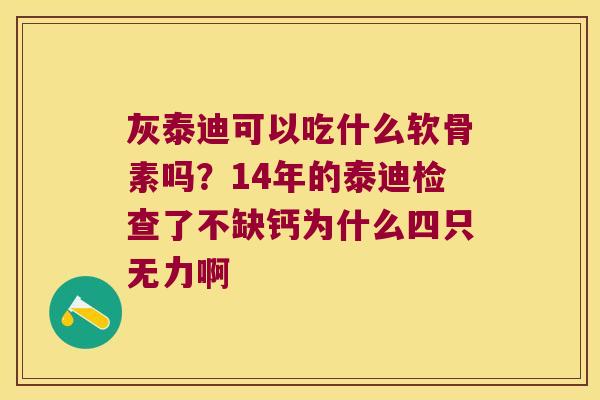 灰泰迪可以吃什么软骨素吗？14年的泰迪检查了不缺钙为什么四只无力啊