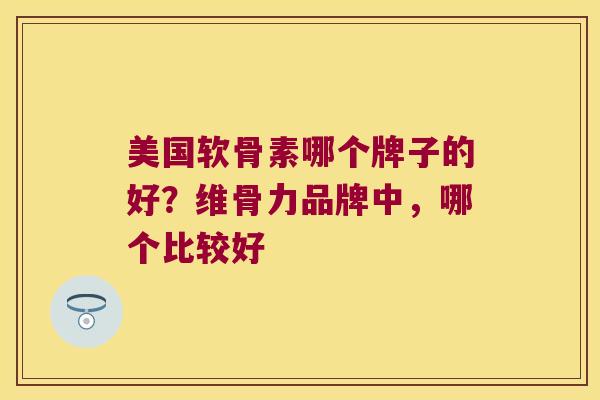 美国软骨素哪个牌子的好？维骨力品牌中，哪个比较好