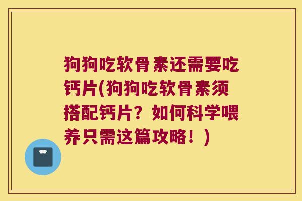 狗狗吃软骨素还需要吃钙片(狗狗吃软骨素须搭配钙片?如何科学喂养只需这篇攻略!) 狗狗吃软骨素还需要吃钙片(狗狗吃软骨素须搭配钙片?如何科学喂养只需这篇攻略!)