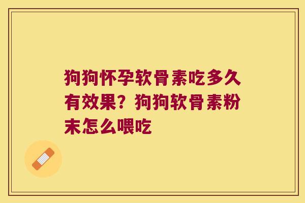 狗狗怀孕软骨素吃多久有效果？狗狗软骨素粉末怎么喂吃