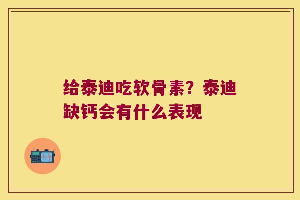 给泰迪吃软骨素？泰迪缺钙会有什么表现