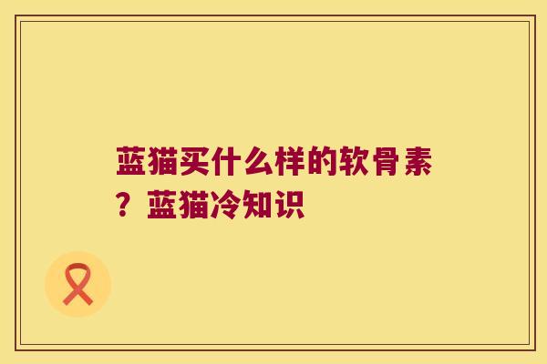 蓝猫买什么样的软骨素?蓝猫冷知识 蓝猫买什么样的软骨素?蓝猫冷知识