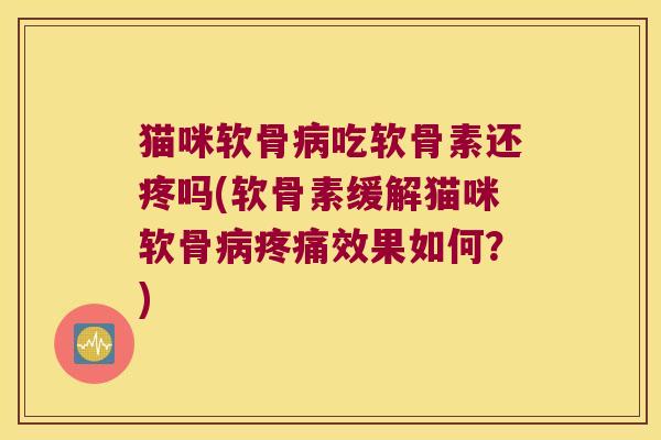 猫咪软骨吃软骨素还疼吗(软骨素缓解猫咪软骨效果如何？)