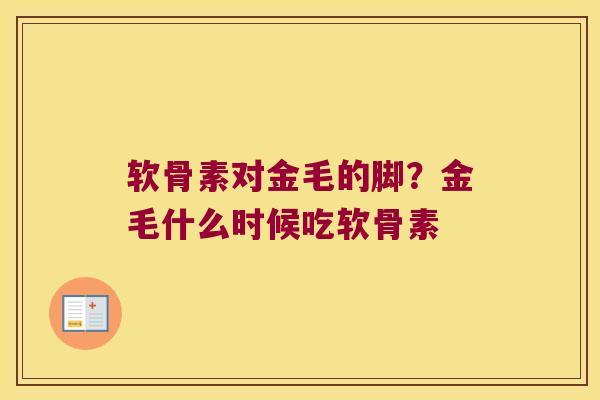 软骨素对金毛的脚？金毛什么时候吃软骨素