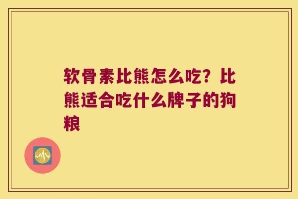 软骨素比熊怎么吃?比熊适合吃什么牌子的狗粮 软骨素比熊怎么吃?比熊适合吃什么牌子的狗粮