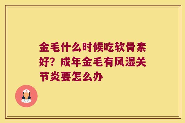 金毛什么时候吃软骨素好?成年金毛有要怎么办 金毛什么时候吃软骨素好?成年金毛有要怎么办