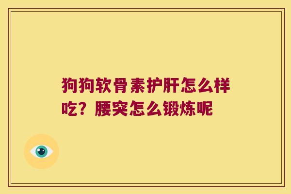 狗狗软骨素怎么样吃？腰突怎么锻炼呢