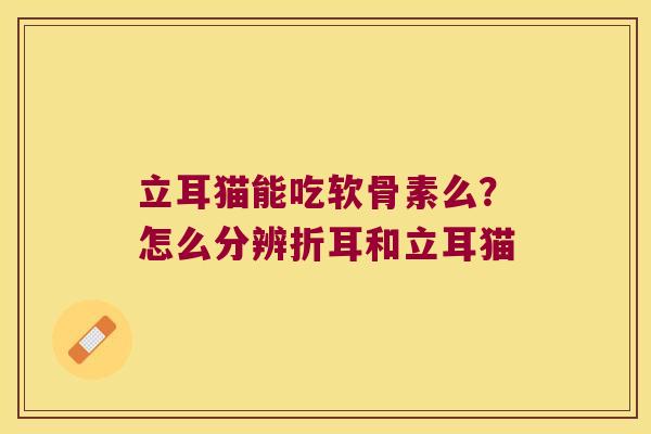 立耳猫能吃软骨素么?怎么分辨折耳和立耳猫 立耳猫能吃软骨素么?怎么分辨折耳和立耳猫