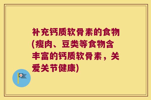 补充钙质软骨素的食物(瘦肉、豆类等食物含丰富的钙质软骨素，关爱关节健康)