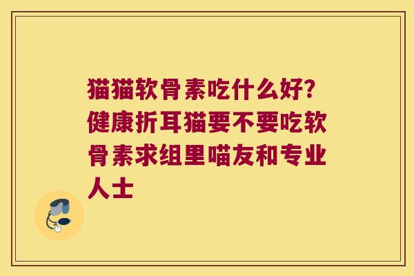 猫猫软骨素吃什么好?健康折耳猫要不要吃软骨素求组里喵友和专业人士 猫猫软骨素吃什么好?健康折耳猫要不要吃软骨素求组里喵友和专业人士