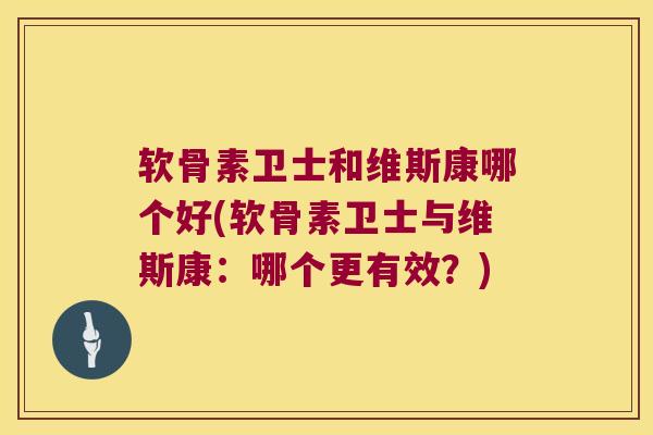 软骨素卫士和维斯康哪个好(软骨素卫士与维斯康：哪个更有效？)
