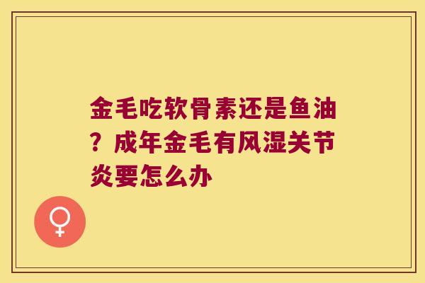 金毛吃软骨素还是鱼油?成年金毛有要怎么办 金毛吃软骨素还是鱼油?成年金毛有要怎么办