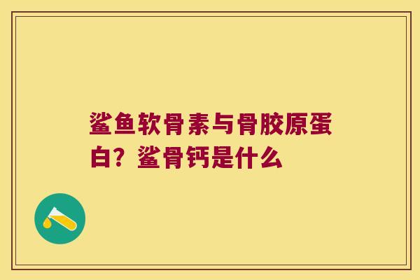 鲨鱼软骨素与骨胶原蛋白?鲨骨钙是什么 鲨鱼软骨素与骨胶原蛋白?鲨骨钙是什么