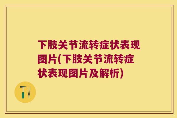 下肢关节流转症状表现图片(下肢关节流转症状表现图片及解析) 下肢关节流转症状表现图片(下肢关节流转症状表现图片及解析)
